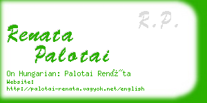 renata palotai business card
